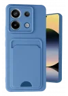 Mey İthalat®   Redmi Note 13 Pro 5G Kılıf Kelvin Kartvizitli Silikon - Mavi