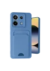 Mey İthalat®   Redmi Note 13 Pro 5G Kılıf Kelvin Kartvizitli Silikon - Mavi