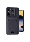 Mey İthalat®   Redmi Note 13 Pro 5G Kılıf Kelvin Kartvizitli Silikon - Siyah