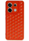 Mey İthalat®   Redmi Note 13 Pro 5G Kılıf Petek Silikon Kapak - Kırmızı