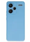Mey İthalat®   Redmi Note 13 Pro Plus Kılıf Nano içi Kadife Silikon - Mavi