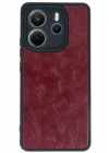 Mey İthalat®  Xiaomi Redmi Note 14 4G Kılıf Aras Deri Kapak - Bordo