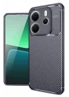 Mey İthalat®  Xiaomi Redmi Note 14 4G Kılıf Auto Focus Karbon Kapak - Lacivert