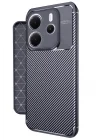 Mey İthalat®  Xiaomi Redmi Note 14 4G Kılıf Auto Focus Karbon Kapak - Lacivert