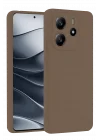 Mey İthalat®  Xiaomi Redmi Note 14 4G Kılıf First Silikon - Kahverengi