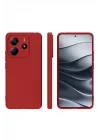 Mey İthalat®  Xiaomi Redmi Note 14 4G Kılıf First Silikon - Kırmızı