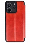 Mey İthalat®  Xiaomi Redmi Note 14 4G Kılıf Flip Cover - Kırmızı