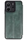 Mey İthalat®  Xiaomi Redmi Note 14 4G Kılıf Flip Cover - Koyu Yeşil