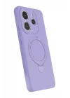 Mey İthalat®  Xiaomi Redmi Note 14 4G Regal Magsafe Standlı Kapak - Lila