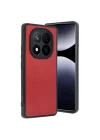 Mey İthalat®   Redmi Note 14 Pro 4G Kılıf Aras Deri Kapak - Kırmızı