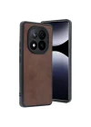 Mey İthalat®   Redmi Note 14 Pro 4G Kılıf Aras Deri Kapak - Taba