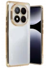 Mey İthalat®   Redmi Note 14 Pro 4G Kılıf  Lensli Silikon - Gold