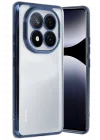 Mey İthalat®   Redmi Note 14 Pro 4G Kılıf  Lensli Silikon - Lacivert