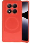 Mey İthalat®  Xiaomi Redmi Note 14 Pro 4G Kılıf Maya Karbon Kapak - Kırmızı