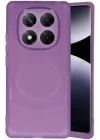 Mey İthalat®  Xiaomi Redmi Note 14 Pro 4G Kılıf Maya Karbon Kapak - Mürdüm