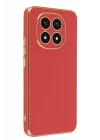 Mey İthalat®  Xiaomi Redmi Note 14 Pro 4G Kılıf Volet Silikon - Kırmızı
