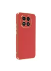 Mey İthalat®  Xiaomi Redmi Note 14 Pro 4G Kılıf Volet Silikon - Kırmızı