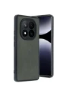 Mey İthalat®  Xiaomi Redmi Note 14 Pro 5G Kılıf Aras Deri Kapak - Koyu Yeşil