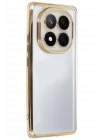 Mey İthalat®   Redmi Note 14 Pro 5G Kılıf  Lensli Silikon - Gold