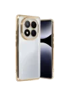 Mey İthalat®   Redmi Note 14 Pro 5G Kılıf  Lensli Silikon - Gold