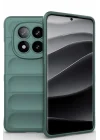 Mey İthalat®   Redmi Note 14 Pro 5G Kılıf Optimum Silikon - Koyu Yeşil