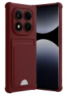 Mey İthalat®  Xiaomi Redmi Note 14 Pro Plus Kelvin Kartvizitli Silikon - Bordo