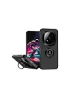 Mey İthalat®  Xiaomi Redmi Note 14 Pro Plus Kılıf Montreal Yüzüklü Silikon Kapak - Siyah