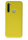 Mey İthalat®  Xiaomi Redmi Note 8 Kılıf Nano içi Kadife Silikon - Sarı