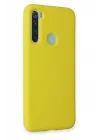Mey İthalat®  Xiaomi Redmi Note 8 Kılıf Nano içi Kadife Silikon - Sarı