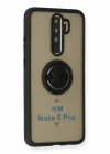Mey İthalat®  Xiaomi Redmi Note 8 Pro Kılıf Montreal Yüzüklü Silikon Kapak - Siyah
