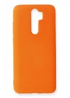 Mey İthalat®  Xiaomi Redmi Note 8 Pro Kılıf Nano içi Kadife Silikon - Turuncu