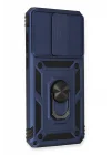 Mey İthalat®  Xiaomi Redmi Note 8 Pro Kılıf Pars Lens Yüzüklü Silikon - Lacivert