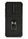 Mey İthalat®  Xiaomi Redmi Note 8 Pro Kılıf Pars Lens Yüzüklü Silikon - Siyah