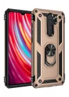 Mey İthalat®  Xiaomi Redmi Note 8 Pro Kılıf Sofya Yüzüklü Silikon Kapak - Gold