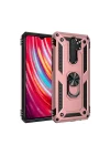 Mey İthalat®  Xiaomi Redmi Note 8 Pro Kılıf Sofya Yüzüklü Silikon Kapak - Rose