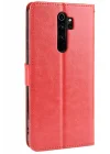 Mey İthalat®  Xiaomi Redmi Note 8 Pro Kılıf Trend S Plus Kapaklı Kılıf - Kırmızı