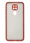 Mey İthalat®  Xiaomi Redmi Note 9 Kılıf Montreal Silikon Kapak - Kırmızı