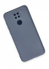 Mey İthalat®  Xiaomi Redmi Note 9 Kılıf Nano içi Kadife Silikon - Gri