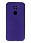 Mey İthalat®  Xiaomi Redmi Note 9 Kılıf Nano içi Kadife Silikon - Mor