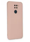Mey İthalat®  Xiaomi Redmi Note 9 Kılıf Nano içi Kadife Silikon - Pudra