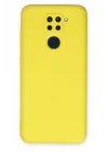 Mey İthalat®  Xiaomi Redmi Note 9 Kılıf Nano içi Kadife Silikon - Sarı