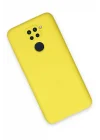 Mey İthalat®  Xiaomi Redmi Note 9 Kılıf Nano içi Kadife Silikon - Sarı