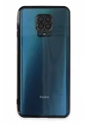 Mey İthalat®  Xiaomi Redmi Note 9 Pro Kılıf  Lensli Silikon - Siyah