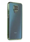 Mey İthalat®  Xiaomi Redmi Note 9 Pro Kılıf  Lensli Silikon - Yeşil