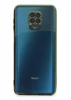 Mey İthalat®  Xiaomi Redmi Note 9 Pro Kılıf  Lensli Silikon - Yeşil