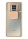 Mey İthalat®   Redmi Note 9 Pro Kılıf Palm Buzlu Kamera Sürgülü Silikon - Pembe