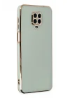 Mey İthalat®  Xiaomi Redmi Note 9 Pro Kılıf Volet Silikon - Açık Yeşil
