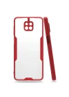 Mey İthalat®   Redmi Note 9S Kılıf Platin Silikon - Kırmızı