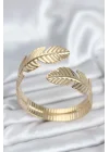 Mey İthalat® Yaprak Model Gold Renk Kadın Bileklik