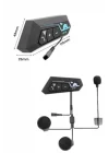 Mey İthalat® Yeni Nesil Dinleme Ve Konuşma Özellikli Intercom Kask Kulaklığı 5.0 Bluetooth